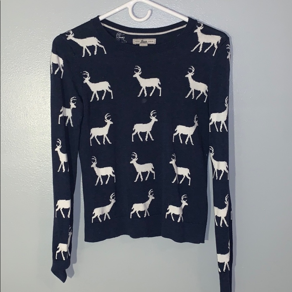 Navy Reindeer Sweater